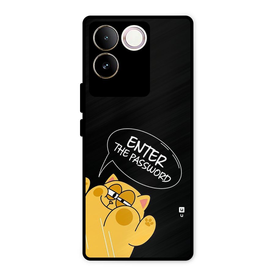 Enter The Password Metal Back Case for Vivo T2 Pro