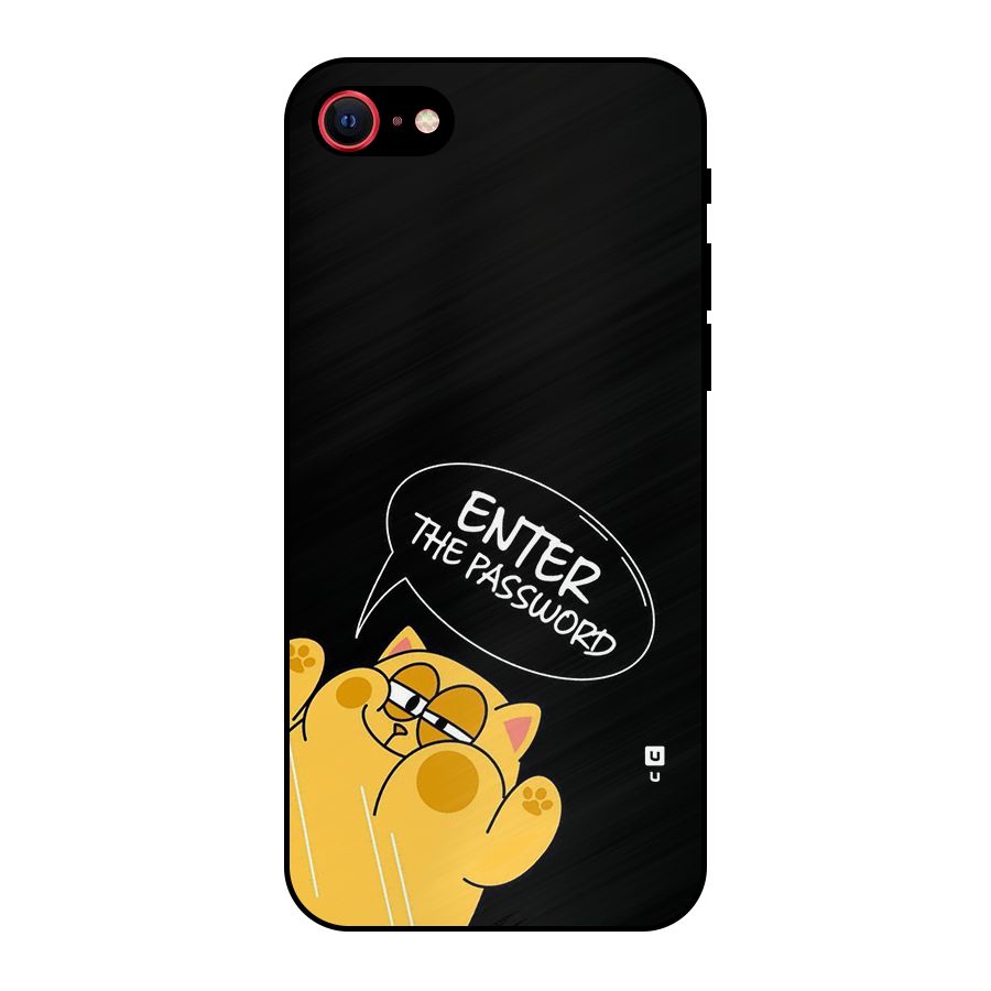 Enter The Password Metal Back Case for iPhone 8