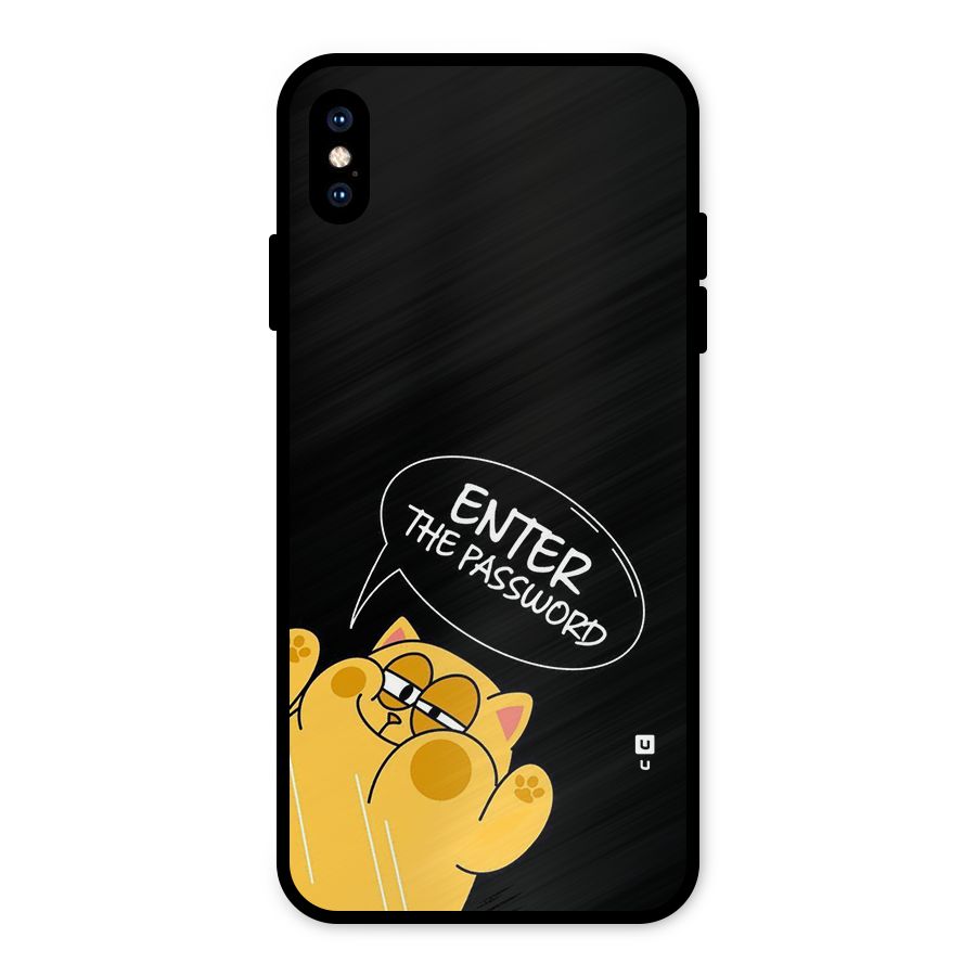 Enter The Password Metal Back Case for iPhone XS Max