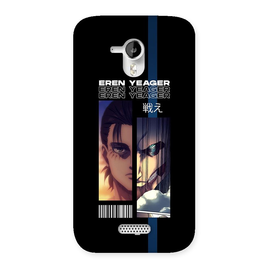 Eren Yeager Angry Back Case for Canvas HD A116