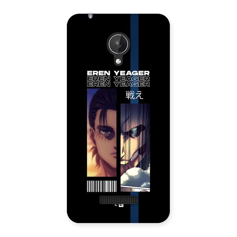 Eren Yeager Angry Back Case for Canvas Spark Q380