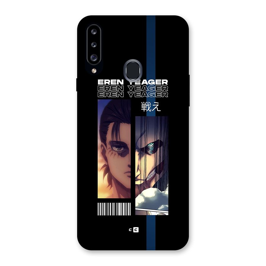 Eren Yeager Angry Back Case for Galaxy A20s