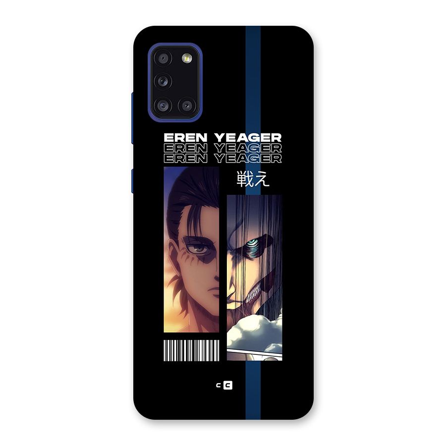 Eren Yeager Angry Back Case for Galaxy A31