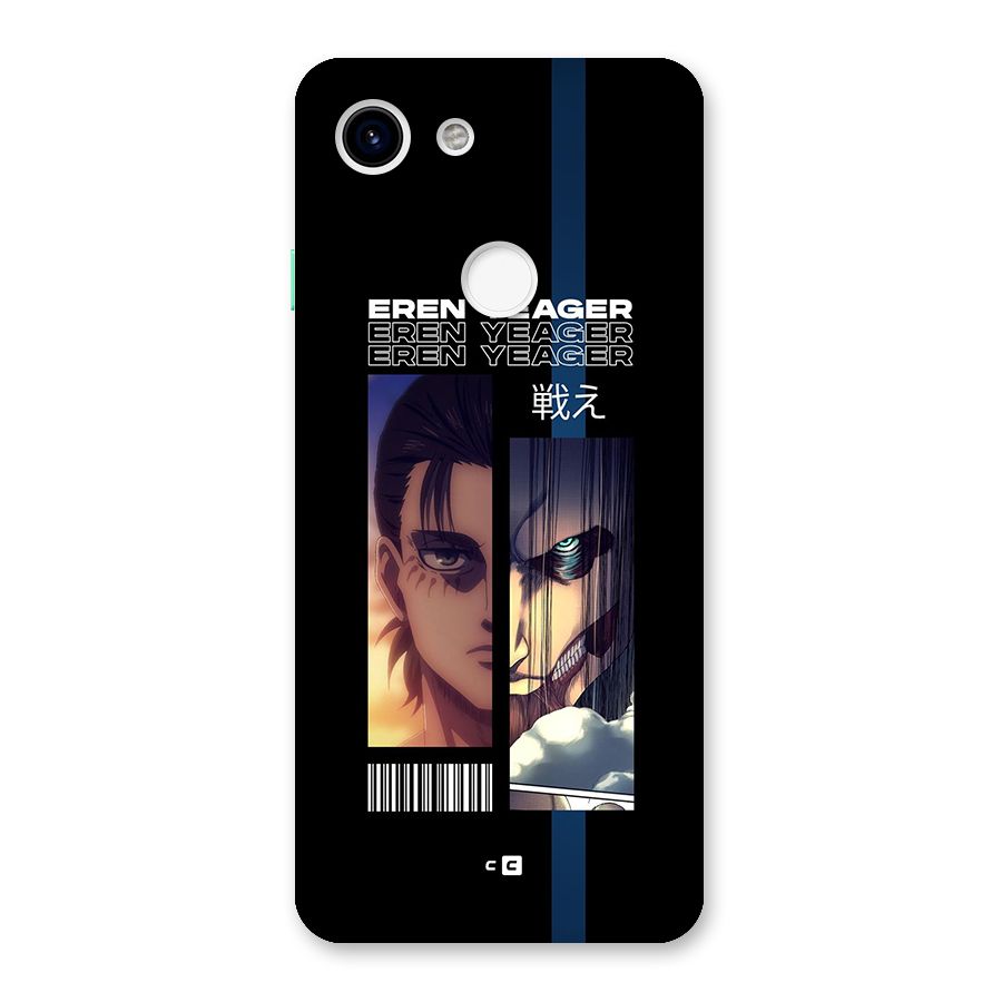 Eren Yeager Angry Back Case for Google Pixel 3