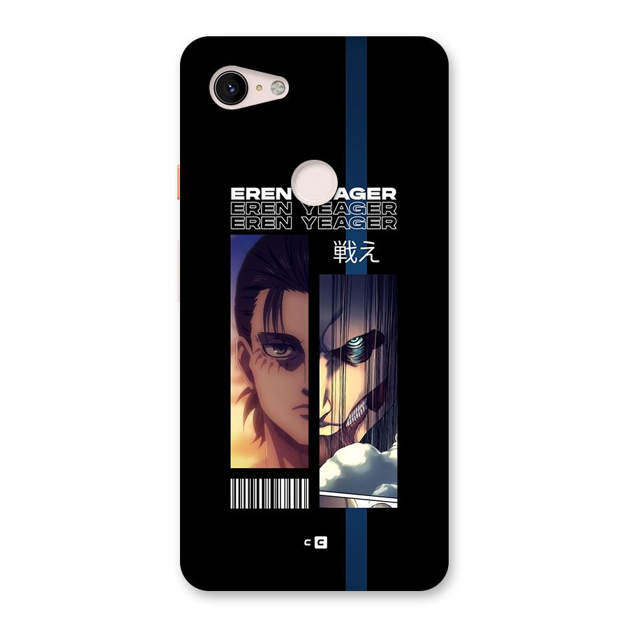 Eren Yeager Angry Back Case for Google Pixel 3 XL