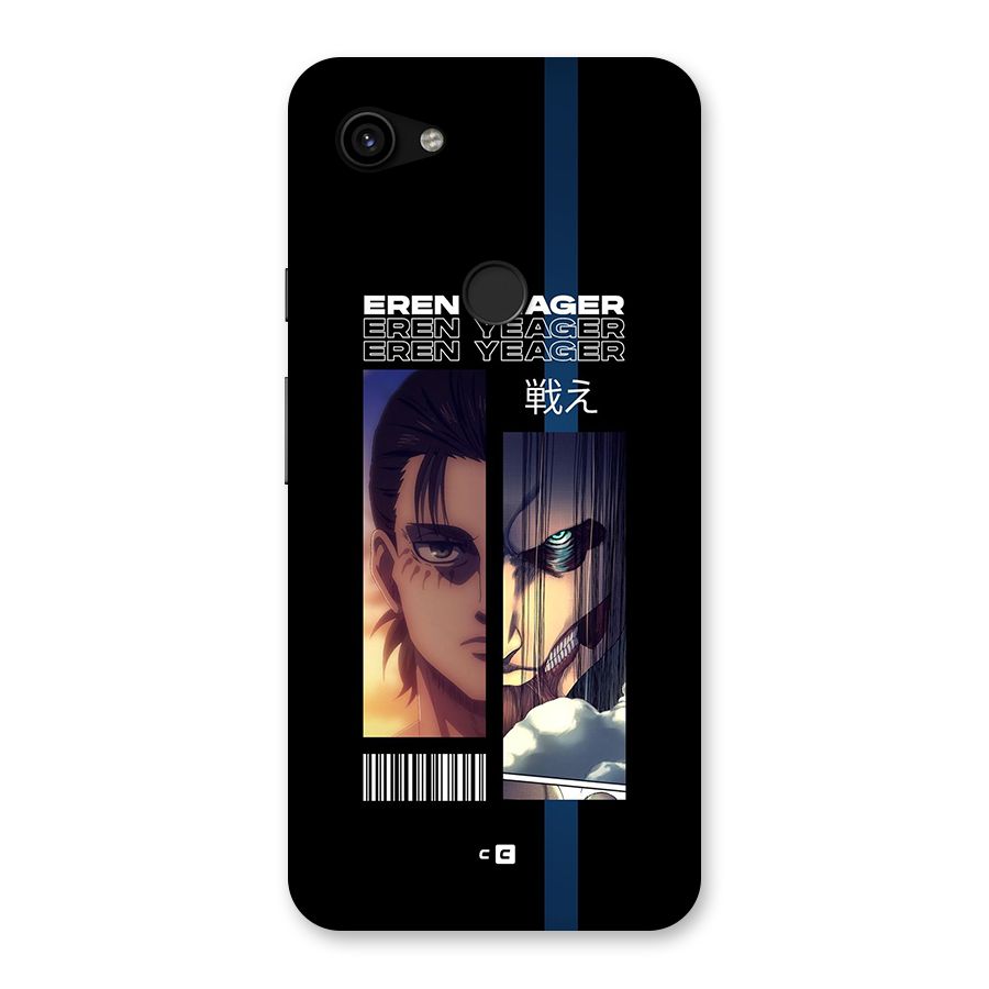 Eren Yeager Angry Back Case for Google Pixel 3a XL