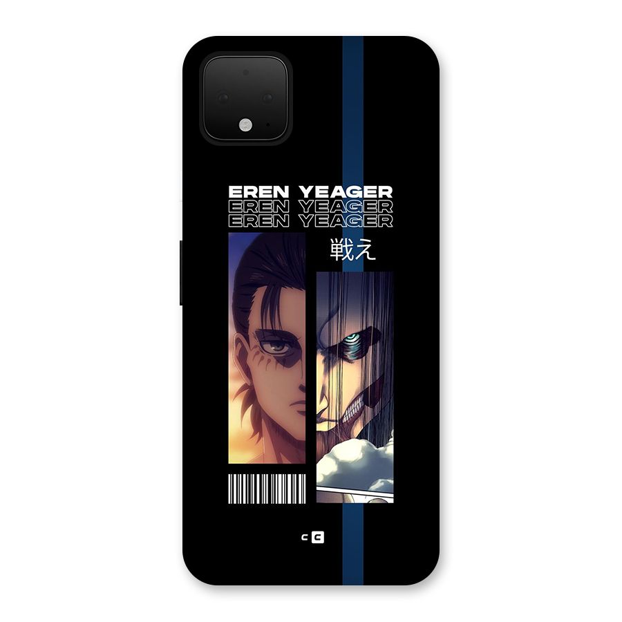 Eren Yeager Angry Back Case for Google Pixel 4 XL