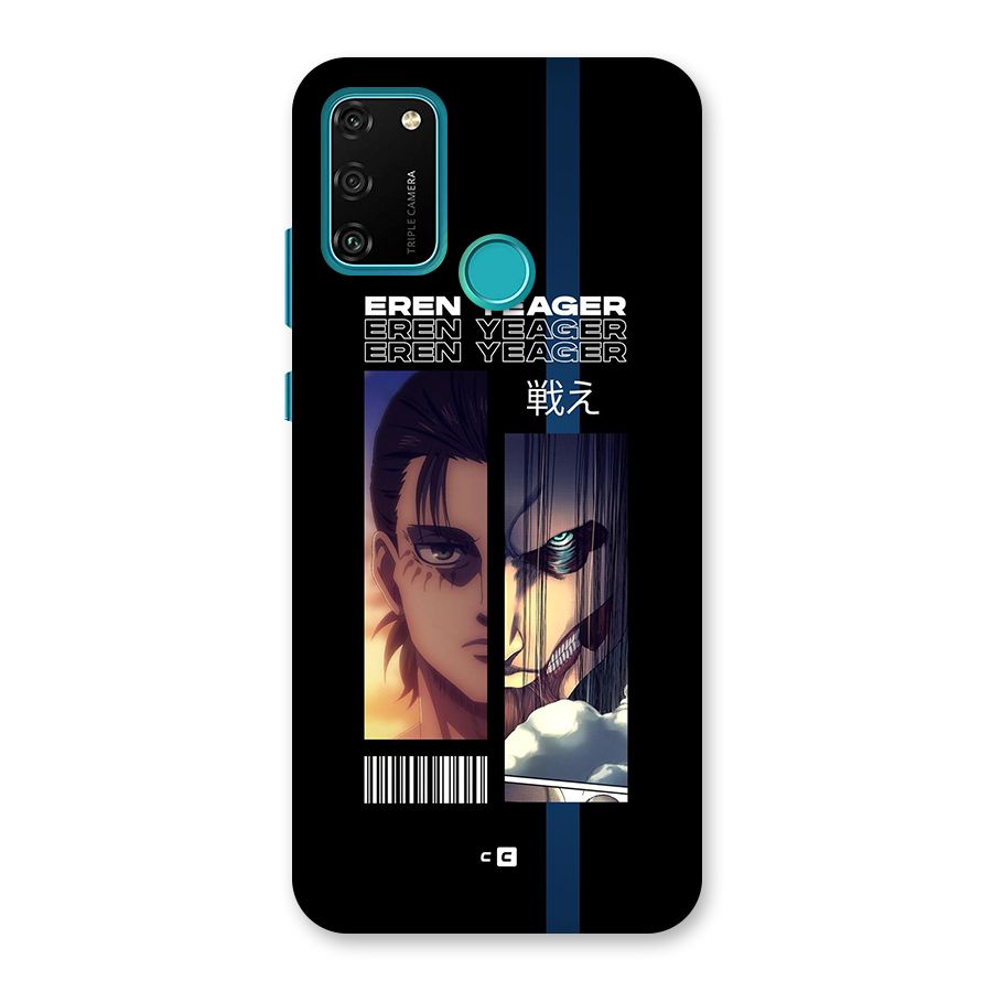 Eren Yeager Angry Back Case for Honor 9A
