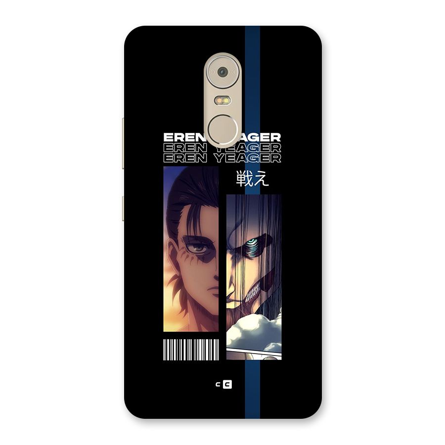 Eren Yeager Angry Back Case for Lenovo K6 Note
