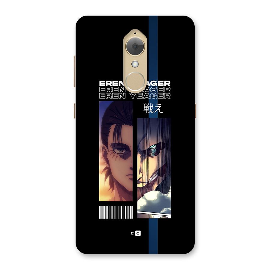 Eren Yeager Angry Back Case for Lenovo K8