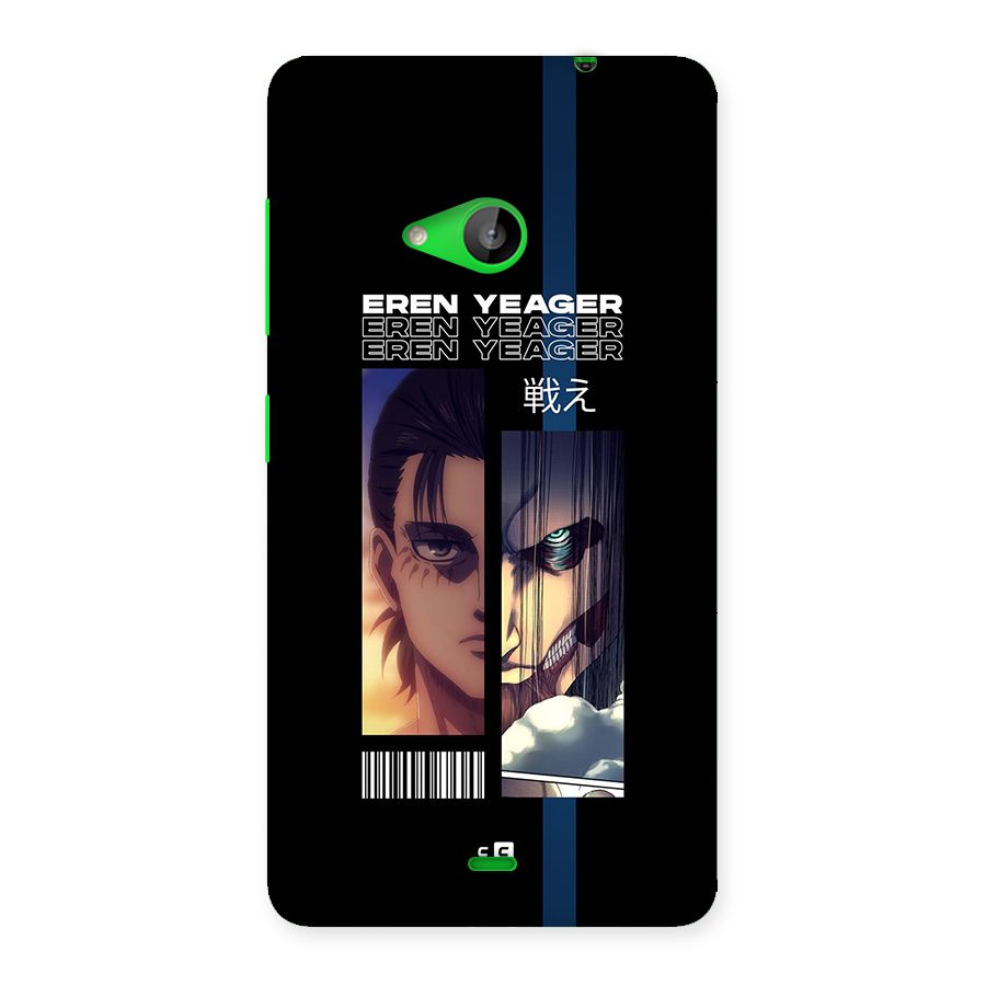 Eren Yeager Angry Back Case for Lumia 535
