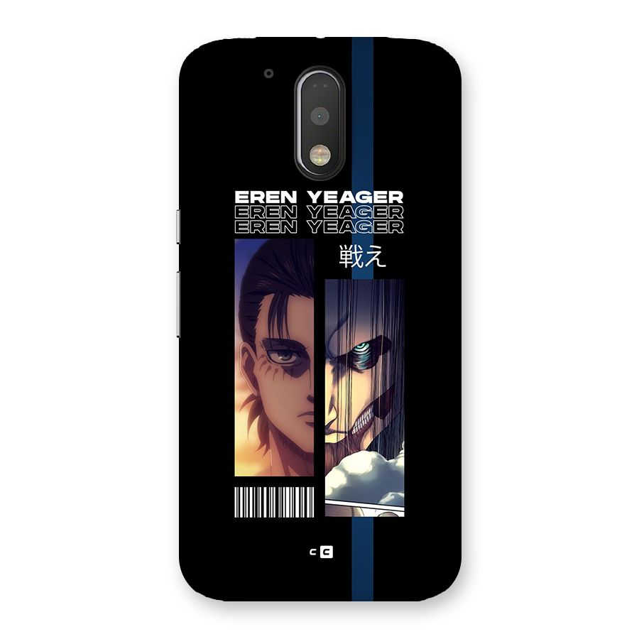 Eren Yeager Angry Back Case for Moto G4 Plus
