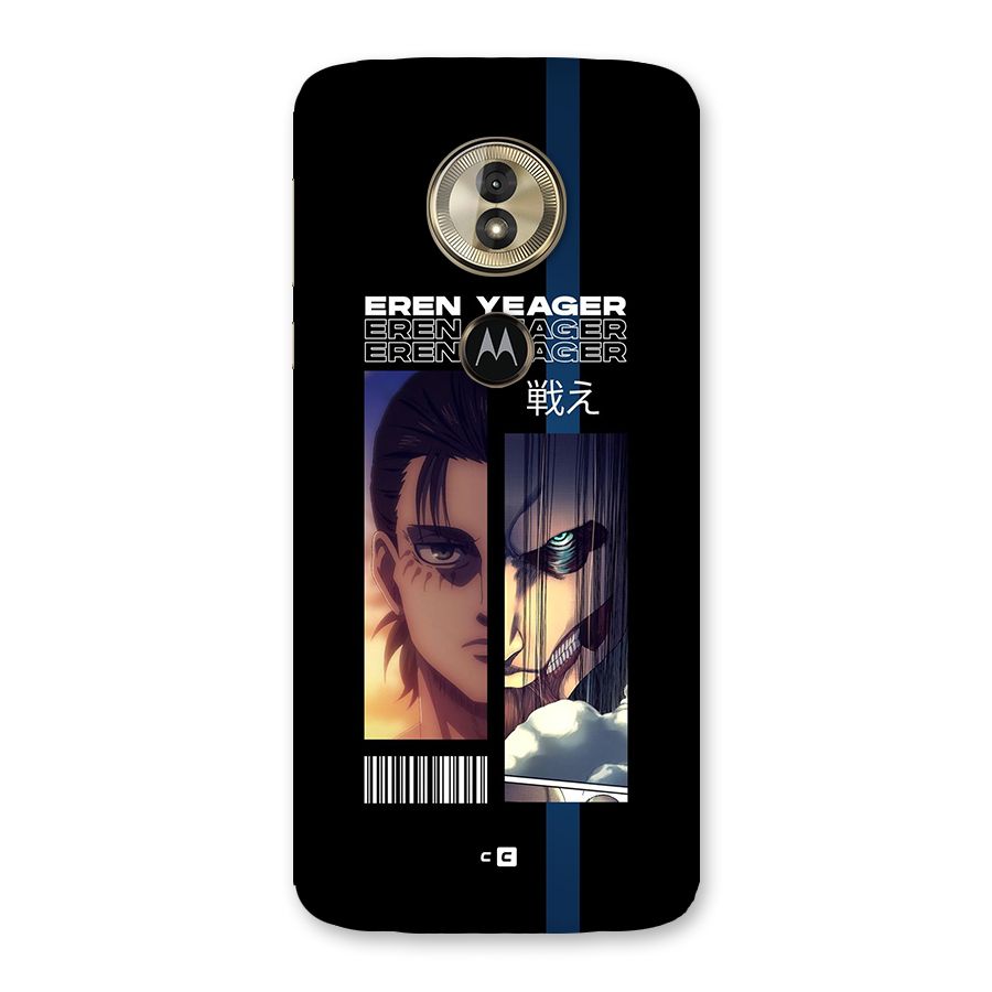 Eren Yeager Angry Back Case for Moto G6 Play