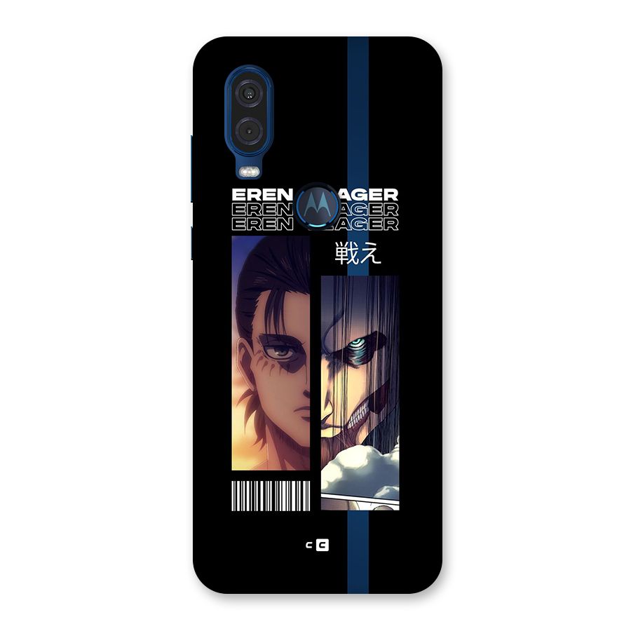 Eren Yeager Angry Back Case for Motorola One Vision