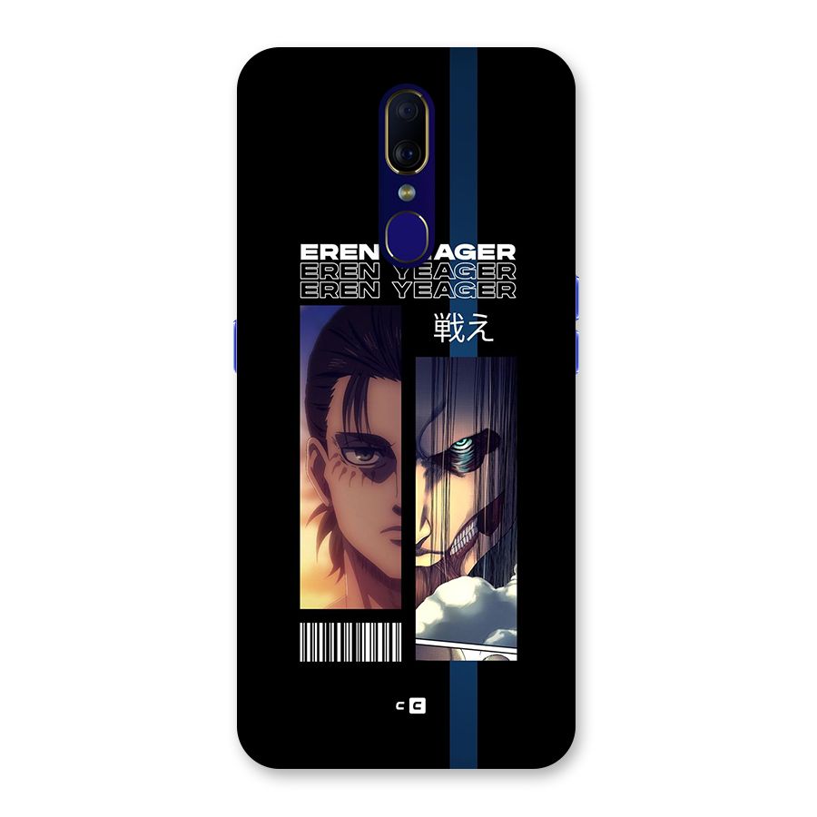 Eren Yeager Angry Back Case for Oppo A9