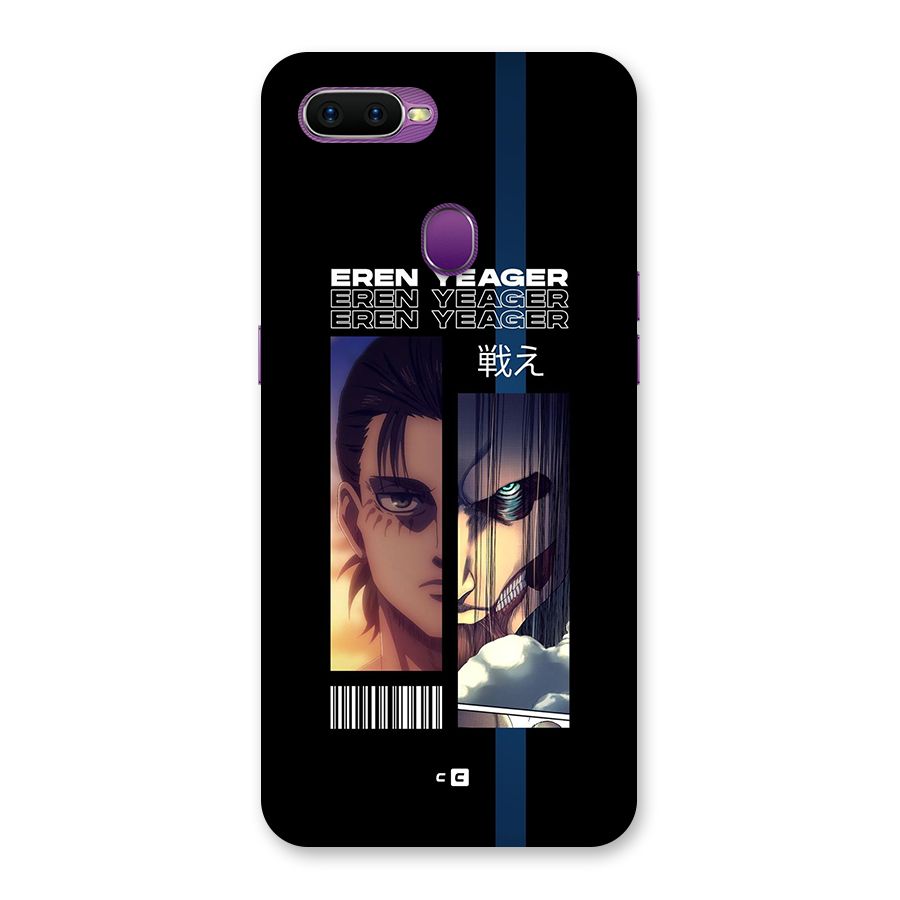 Eren Yeager Angry Back Case for Oppo F9