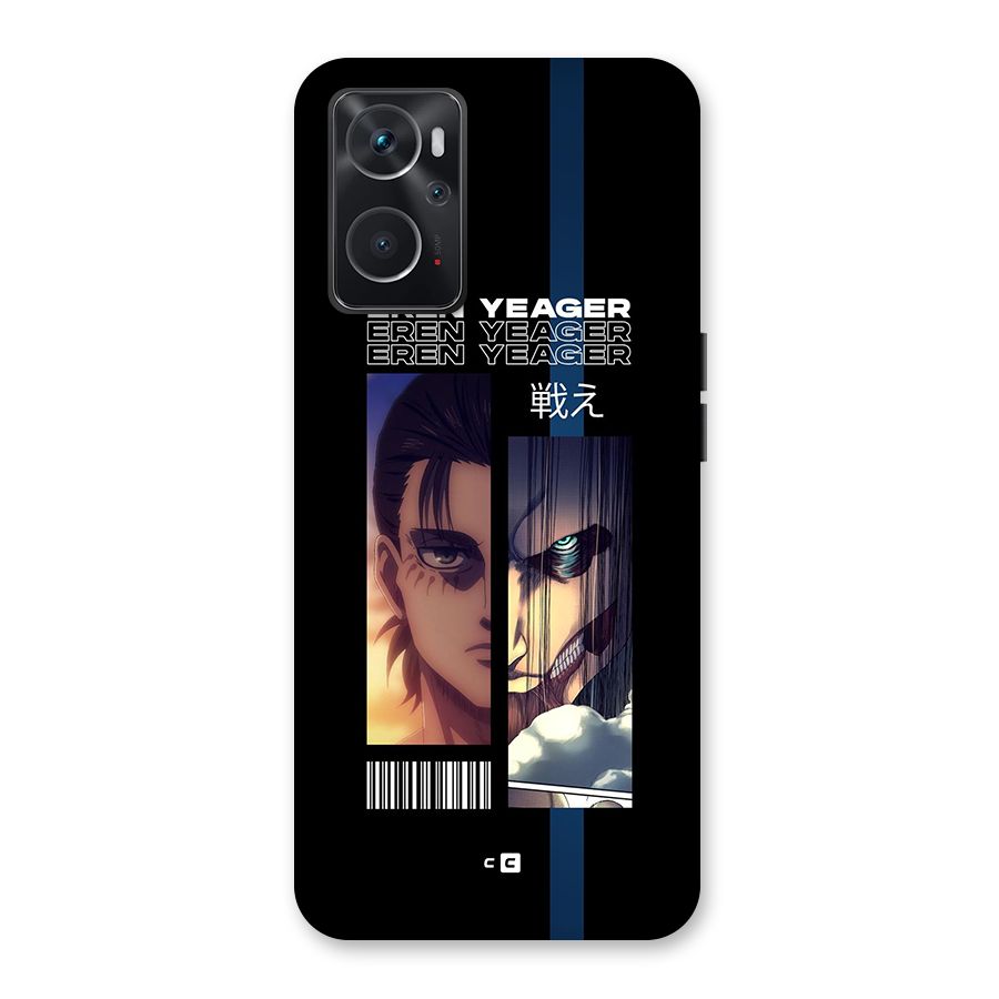 Eren Yeager Angry Back Case for Oppo K10 4G
