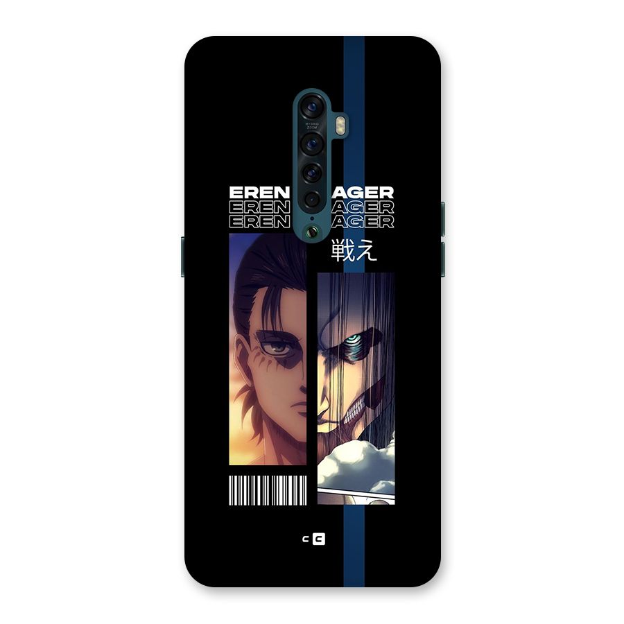 Eren Yeager Angry Back Case for Oppo Reno2