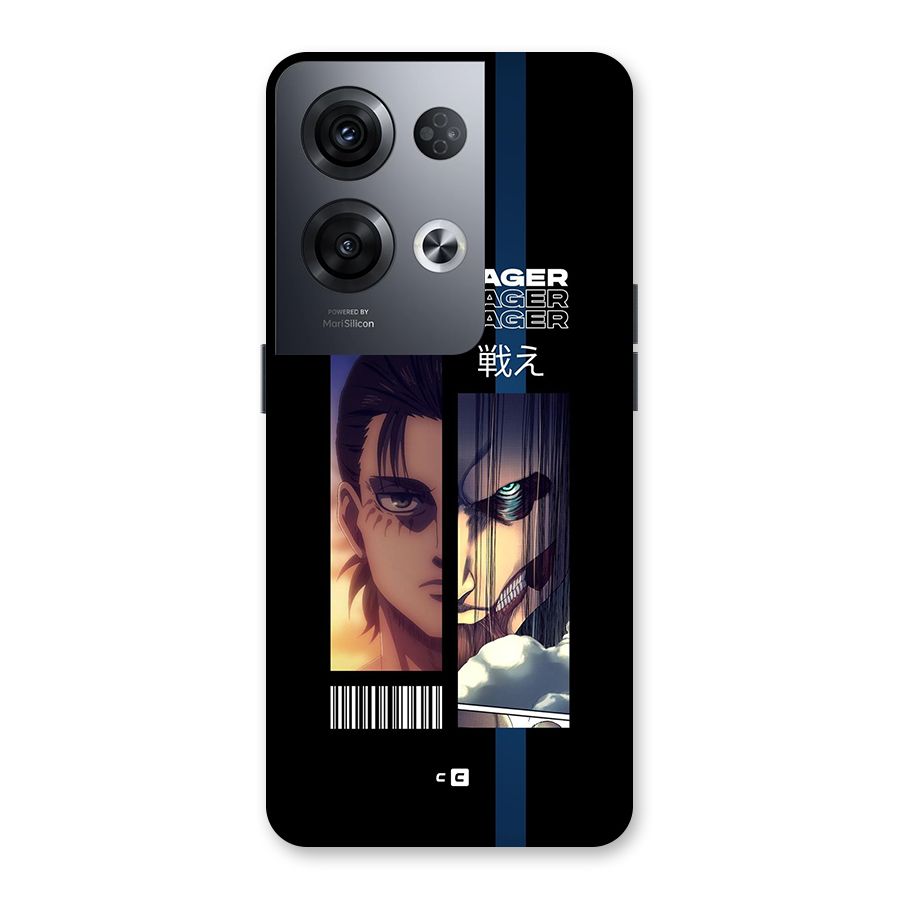 Eren Yeager Angry Back Case for Oppo Reno8 Pro 5G