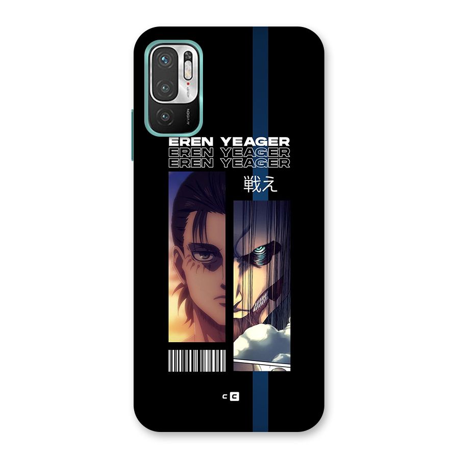 Eren Yeager Angry Back Case for Redmi Note 10T 5G