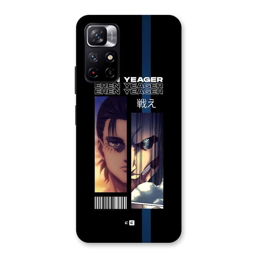 Eren Yeager Angry Back Case for Redmi Note 11T 5G