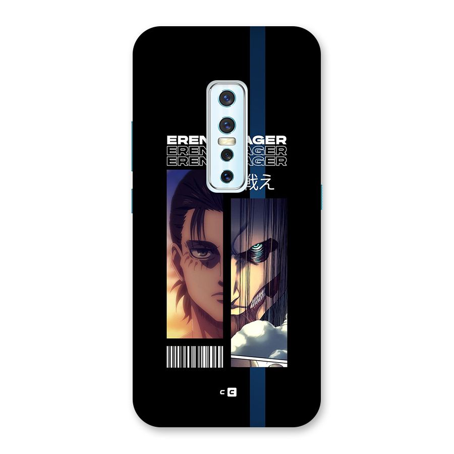 Eren Yeager Angry Back Case for Vivo V17 Pro