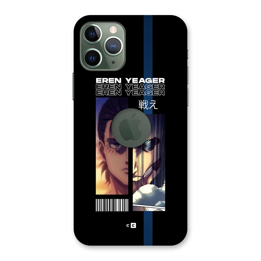 Eren Yeager Angry Back Case for iPhone 11 Pro Logo Cut