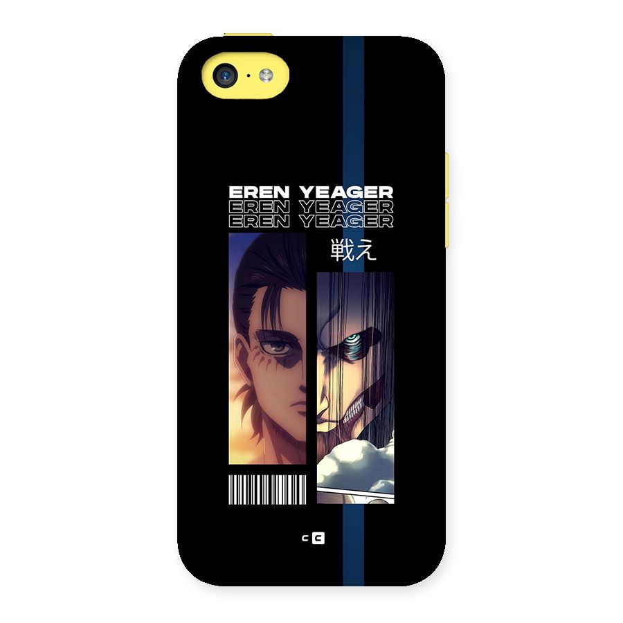 Eren Yeager Angry Back Case for iPhone 5C