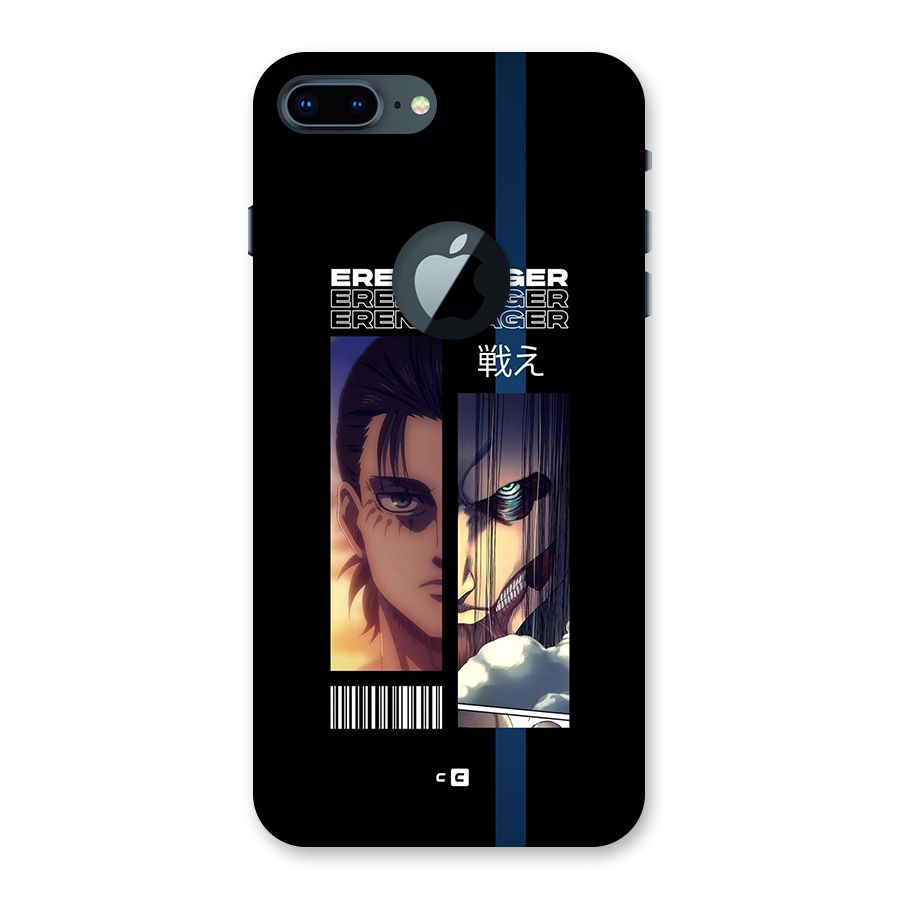 Eren Yeager Angry Back Case for iPhone 7 Plus Logo Cut