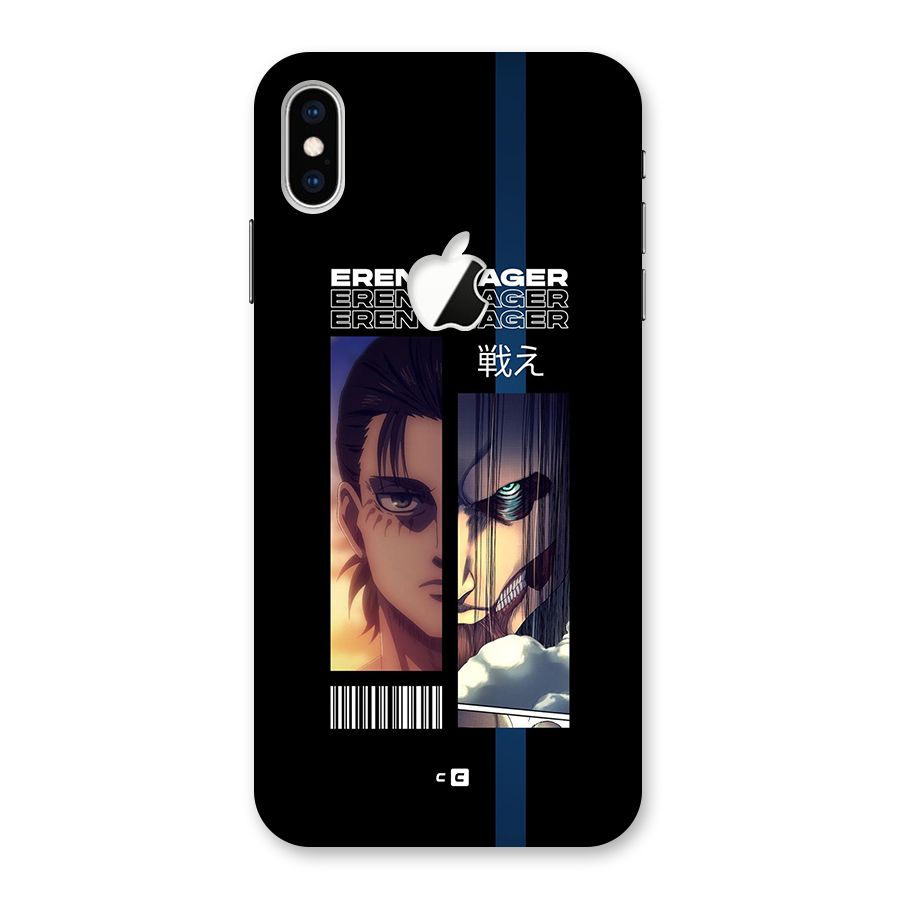 Eren Yeager Angry Back Case for iPhone XS Max Apple Cut