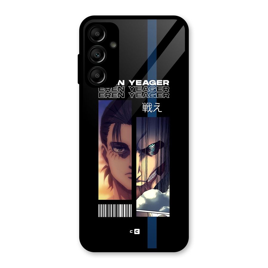 Eren Yeager Angry Glass Back Case for Galaxy A14 5G