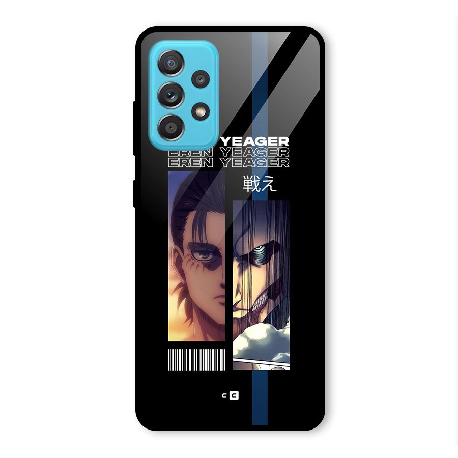 Eren Yeager Angry Glass Back Case for Galaxy A52s 5G