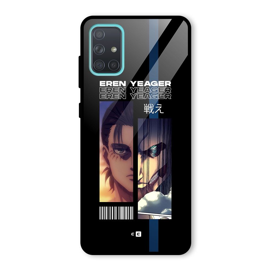 Eren Yeager Angry Glass Back Case for Galaxy A71