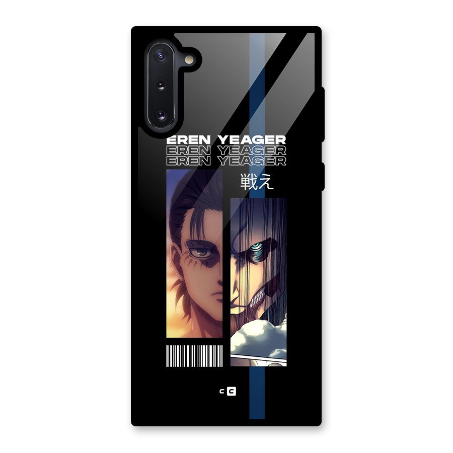Eren Yeager Angry Glass Back Case for Galaxy Note 10