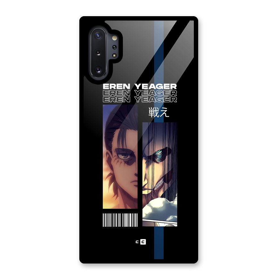 Eren Yeager Angry Glass Back Case for Galaxy Note 10 Plus