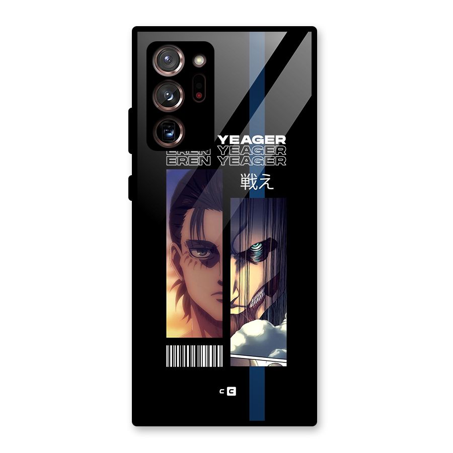 Eren Yeager Angry Glass Back Case for Galaxy Note 20 Ultra