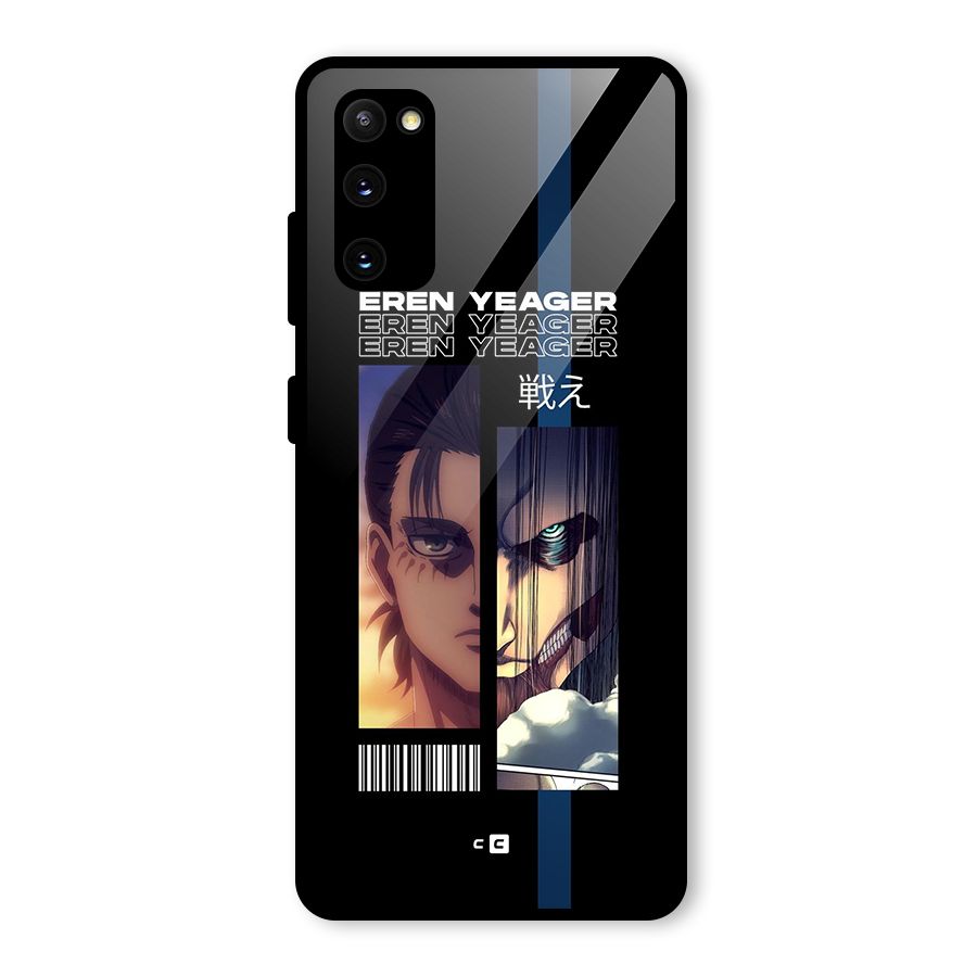 Eren Yeager Angry Glass Back Case for Galaxy S20 FE 5G
