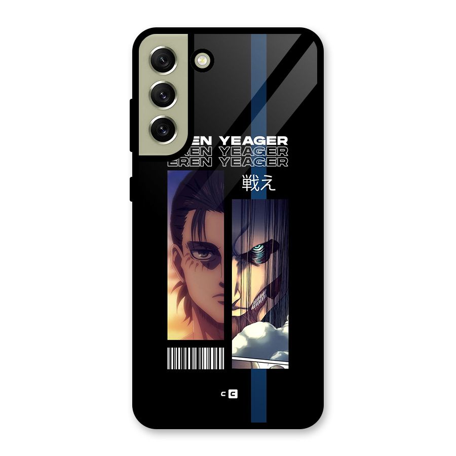 Eren Yeager Angry Glass Back Case for Galaxy S21 FE 5G