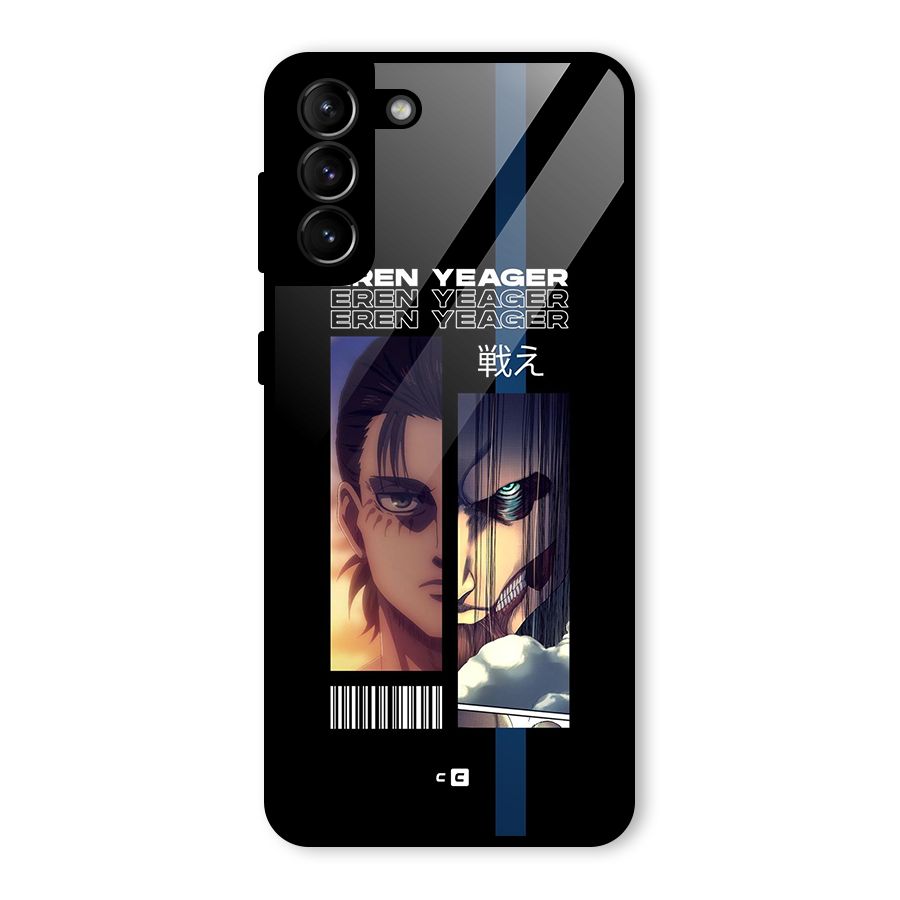 Eren Yeager Angry Glass Back Case for Galaxy S21 Plus