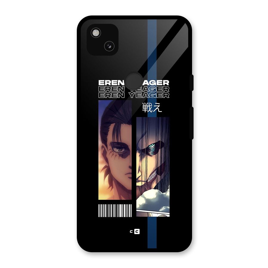 Eren Yeager Angry Glass Back Case for Google Pixel 4a
