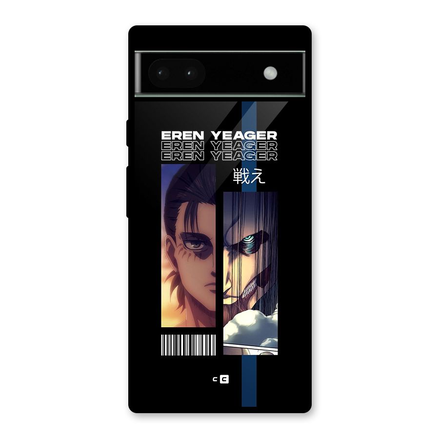 Eren Yeager Angry Glass Back Case for Google Pixel 6a