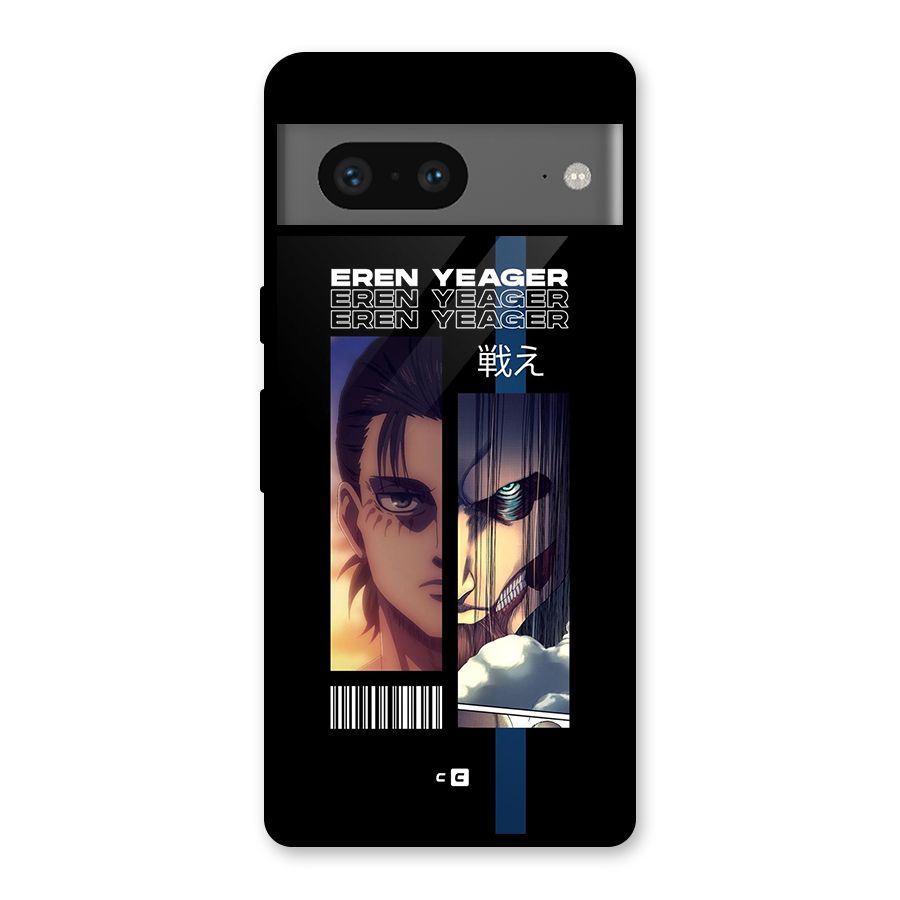 Eren Yeager Angry Glass Back Case for Google Pixel 7