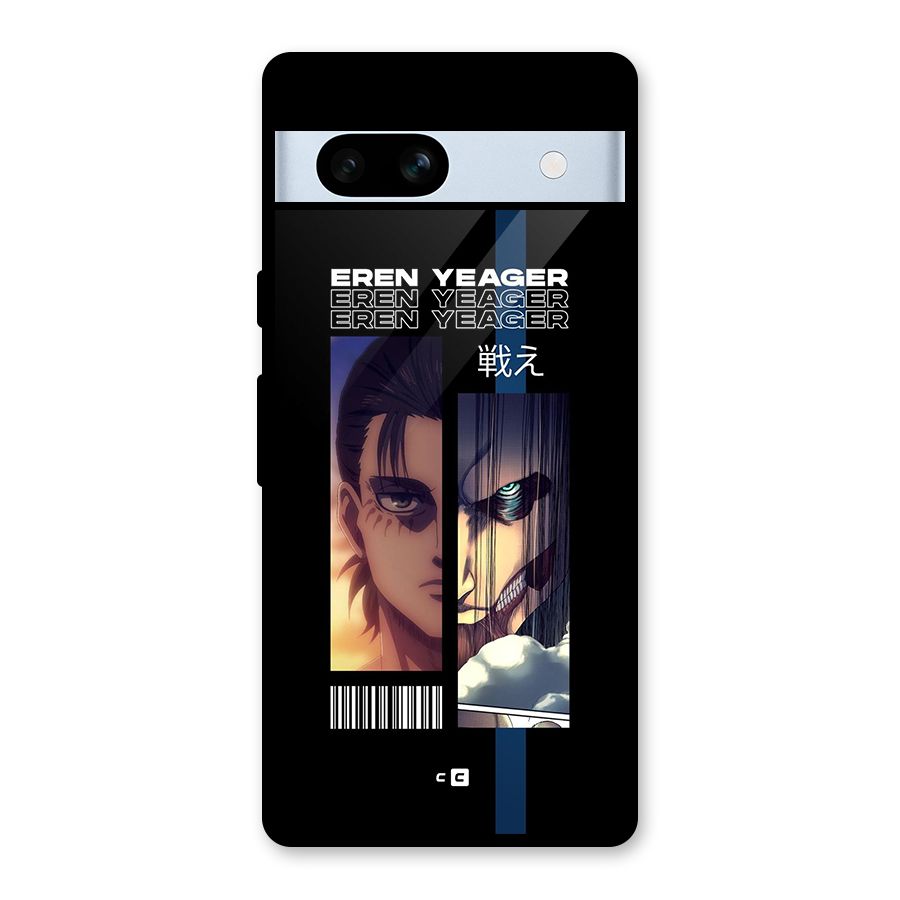 Eren Yeager Angry Glass Back Case for Google Pixel 7a
