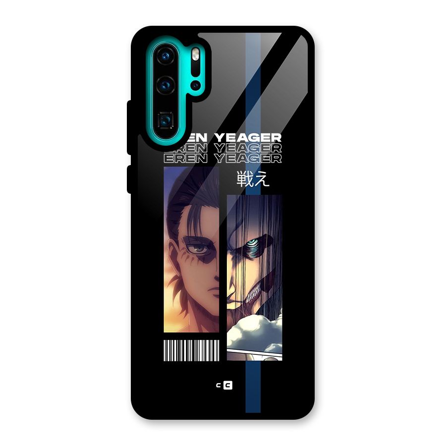 Eren Yeager Angry Glass Back Case for Huawei P30 Pro