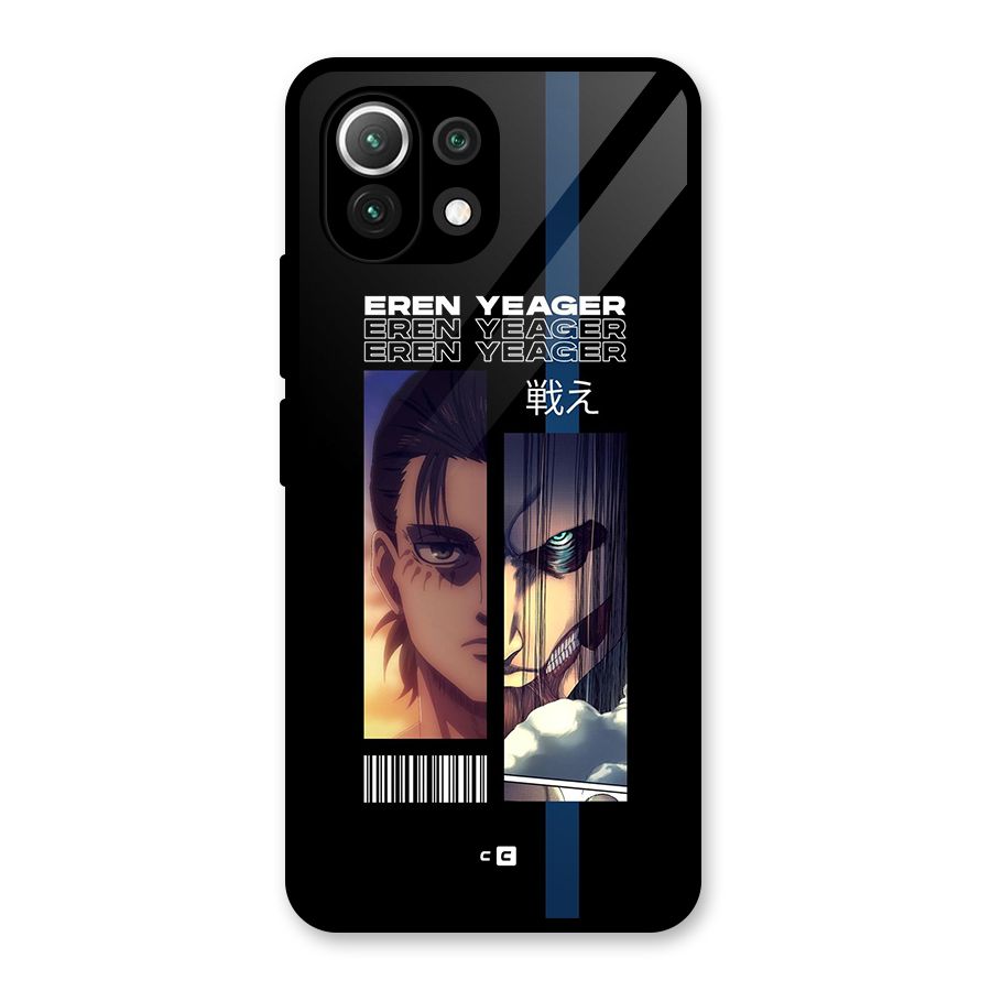 Eren Yeager Angry Glass Back Case for Mi 11 Lite NE 5G