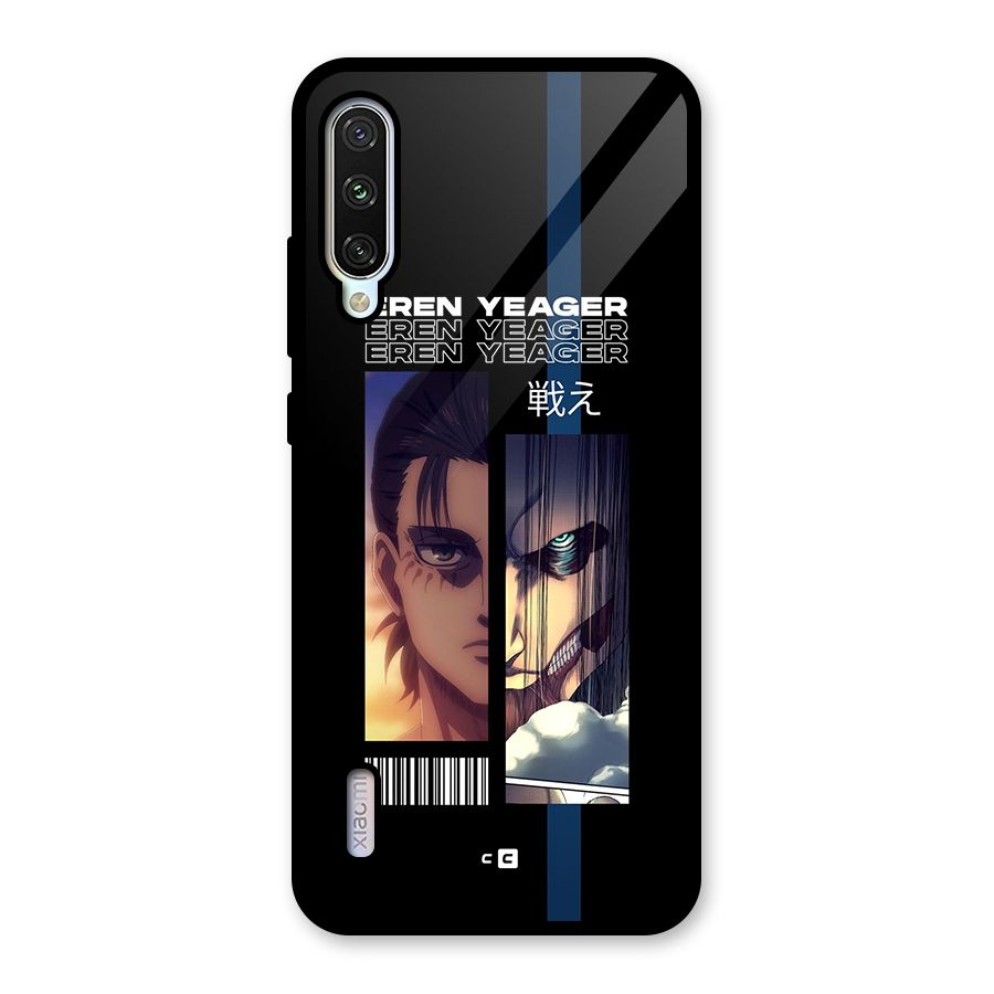 Eren Yeager Angry Glass Back Case for Mi A3