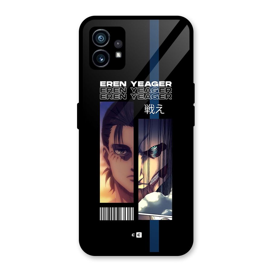 Eren Yeager Angry Glass Back Case for Nothing Phone 1