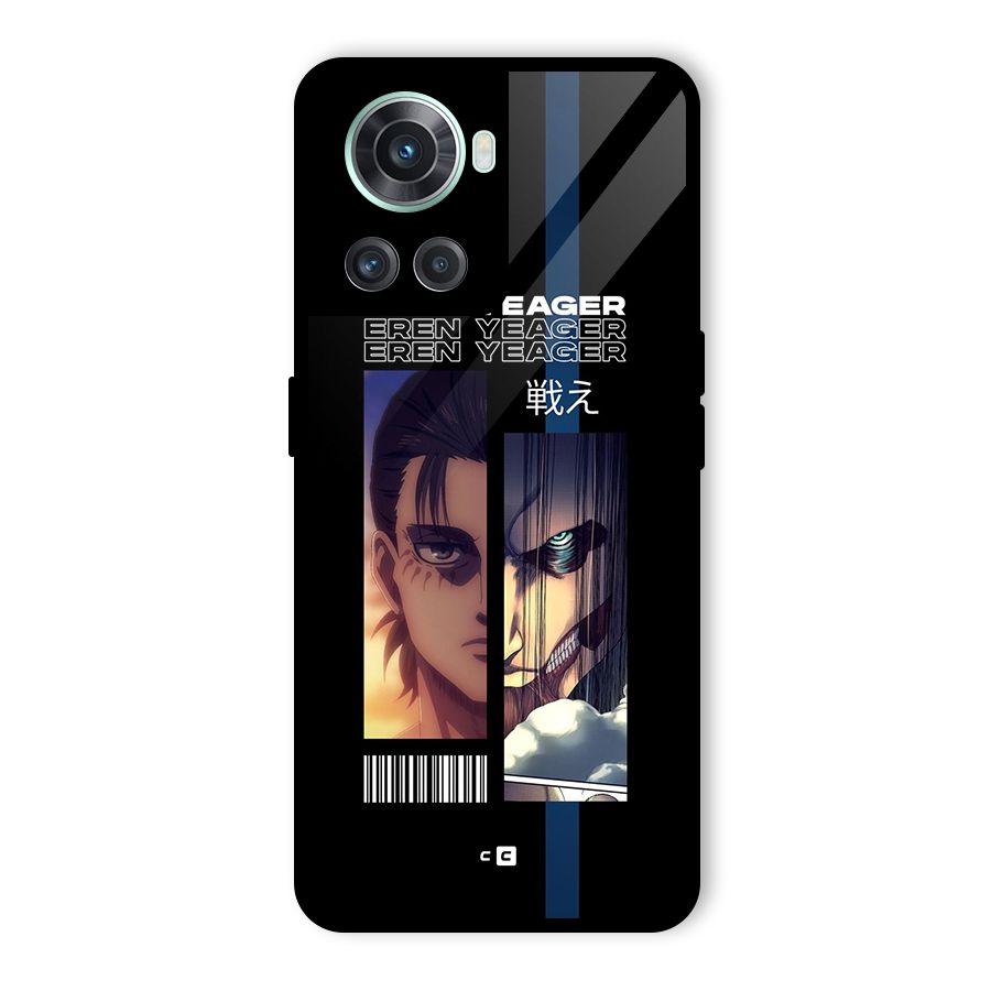 Eren Yeager Angry Glass Back Case for OnePlus 10R
