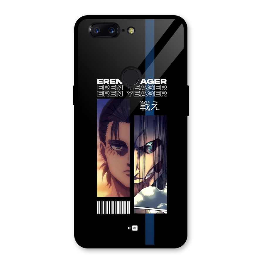 Eren Yeager Angry Glass Back Case for OnePlus 5T