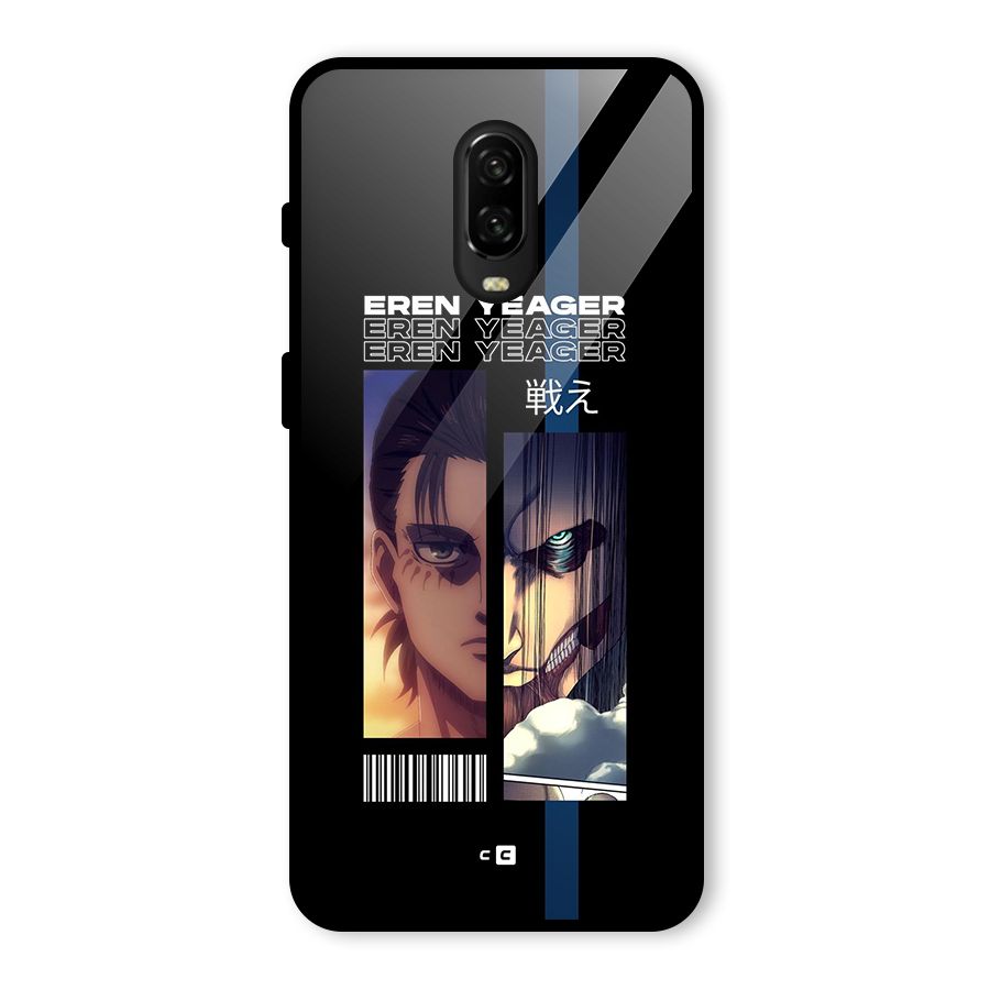Eren Yeager Angry Glass Back Case for OnePlus 6T